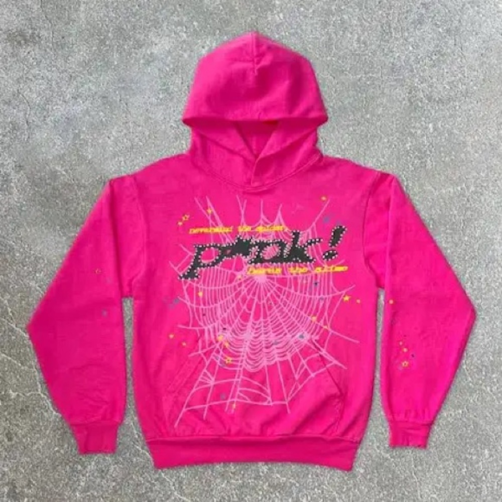 Punk pink Spider hoodie medium new without tags